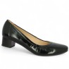 Isadora - Black patent heeled ballerina - Patent pumps large size - Shoesissime