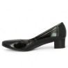 Isadora - Black patent heeled ballerina - Patent pumps large size - Shoesissime