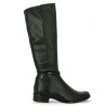 Ivana - Tall black leather riding boots with rhinestone ties - Boots 42, 43, 44, 45 - Shoesissime