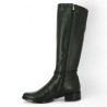 Ivana - Tall black leather riding boots with rhinestone ties - Boots 42, 43, 44, 45 - Shoesissime