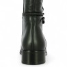 Ivana - Tall black leather riding boots with rhinestone ties - Boots 42, 43, 44, 45 - Shoesissime