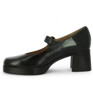 Minnie - Black patent platform slingback - Platform shoes big size - Shoesissime