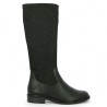 Sharon - Smooth synthetic and velvet black Remonte boots - Remonte boots 42, 43, 44, 45 - Shoesissime