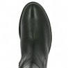 Gina - Flat black leather boots with stretch back - Women's boots 42, 43, 44, 45 - Shoesissime