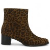 Sidonie - Leopard leather boots large size - Heeled boots 42, 43, 44, 45 - Shoesissime