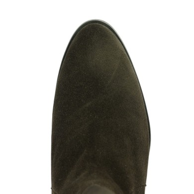 Florence - Calf-length brown nubuck women's boots - Large size women's boots - Shoesissime