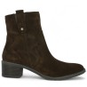 Britany - Boots small heel brown leather crust - Boots women 42, 43, 44, 45 - Shoesissime