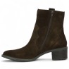 Britany - Boots small heel brown leather crust - Boots women 42, 43, 44, 45 - Shoesissime