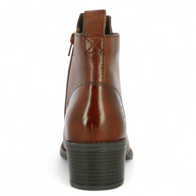 Beth - Large size boot in camel leather - Boots for women 42, 43, 44, 45 - Shoesissime