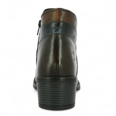 Bénédicte - Navy blue small heel ankle boots - Large size ankle boots - Shoesissime