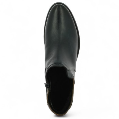 Bénédicte - Navy blue small heel ankle boots - Large size ankle boots - Shoesissime