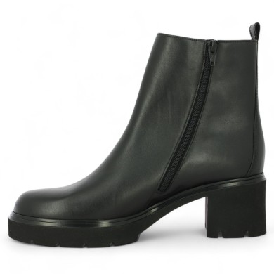 bottine noire à talons semelle plateforme 8, 8.5, 9, 9.5 Gabor Shoesissime, vue intérieure