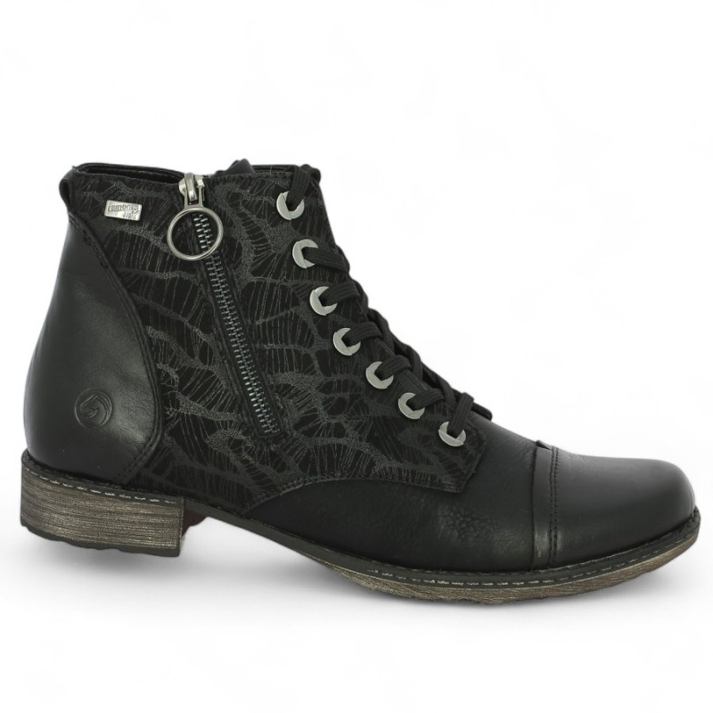 D4382-00 bottines noire confortable Remonte 42, 43, 44, 45 Shoesissime, vue profil