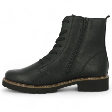 Bottine femme cuir noir à lacets 42, 43, 44, 45 Shoesissime, vue intérieure