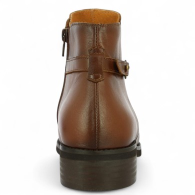 Dalhia - Flat brown boots - camel women - Women's size boot - Shoesissime