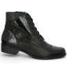Tiphaine - D6882-00 Black ankle boot with laces small heel - Chaussures Remonte 42, 43, 44, 45 - Shoesissime