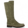 Andrea - 74.679.18 Flat taupe leather boots - Gabor boots 8, 8.5, 9, 9.5 - Shoesissime