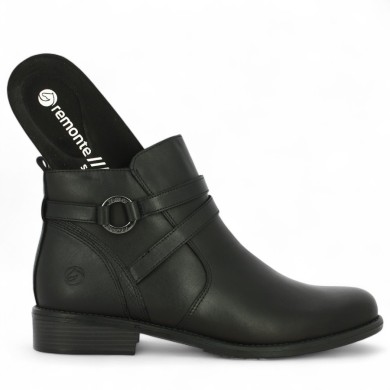 Alma - Boots black flat Remonte D0F77-00 - Chaussures femmes grande taille - Shoesissime