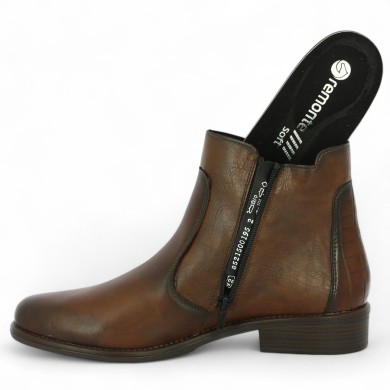 chaussures grande taille plates camel  semelle amovible Shoesissime, vue détails