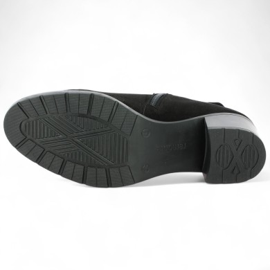 Opale - Botte à talon velours stretch D2A76-00 - Botte Remonte 42, 43, 44, 45 - Shoesissime