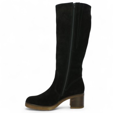 botte mode velours noir à talon  Gabor femme grande taille Shoesissime, vue intérieure