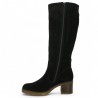 botte mode velours noir à talon  Gabor femme grande taille Shoesissime, vue intérieure