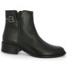 Saskia - Women's sober flat black leather boots - Riding boots 42, 43, 44, 45 - Shoesissime