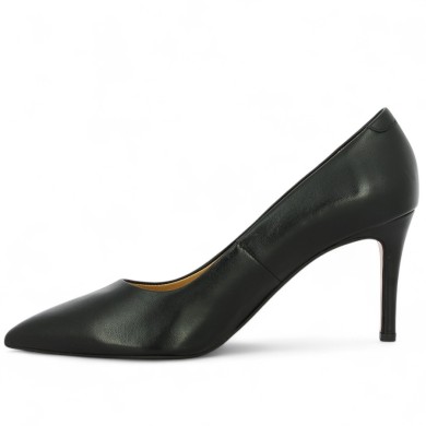 escarpins noir stiletto talon fin grande taille Shoesissime, vue intérieure