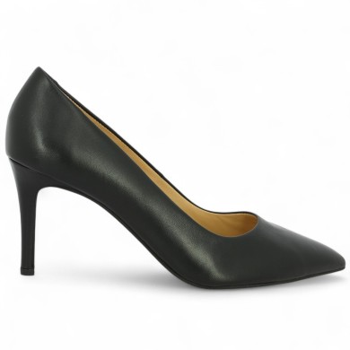 Sonia - Black leather stiletto pump - Escarpin 42, 43, 44, 45 - Shoessissime