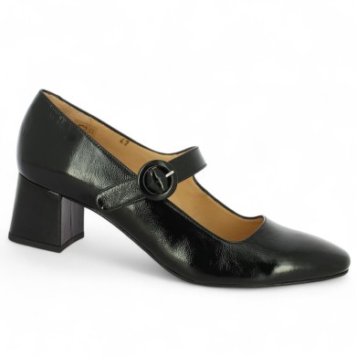 escarpin babies vernis noir 42, 43, 44, 45 Shoesissime, vue profil