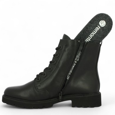 boots à lacets strass 42, 43, 44, 45 femme cuir noir, vue détails