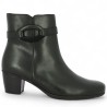 bottine talon 5 cm cuir noir grande taille femme Gabor Shoesissime, vue profil