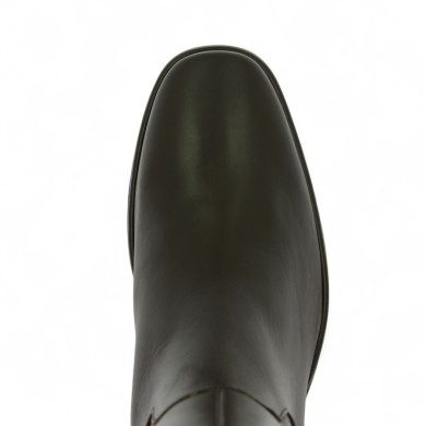 Adriana - Brown leather boots 5.5 cm heel - Women's boots 42, 43, 44, 45 - Shoesissime