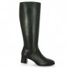 Adriana - Black leather boots 5.5 cm heel - Women's boots 42, 43, 44, 45 - Shoesissime