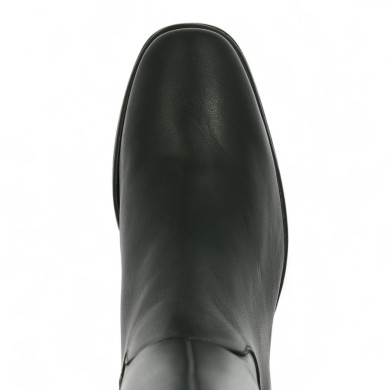 Adriana - Black leather boots 5.5 cm heel - Women's boots 42, 43, 44, 45 - Shoesissime