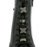 Leslie - Black ankle boot with jewelled laces Remonte D2S73-00 - Chaussures grande taille femme - Shoesissime