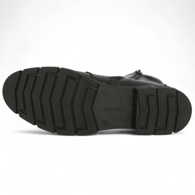 Leslie - Bottine noire avec bijoux aux lacets Remonte D2S73-00 - Chaussures grande taille femme - Shoesissime