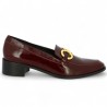 mocassin chic femme vernis bordeaux grande taille Shoesissime, vue coté