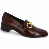 mocassin femme vernis bordeaux 42, 43, 44, 45 Shoesissime, vue profil