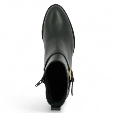 bottine femme 42, 43, 44, 45 noire santiag femme habillée, vue dessus