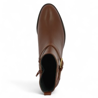 bottine habillée cuir marron femme grande taille Shoesissime, vue dessus