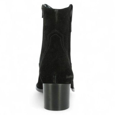 Kimmy - Elegant black santiag boot - Women's booties 42, 43, 44, 45 - Shoesissime