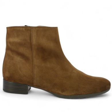 bottines plate gabor velours marron 42, 42.5, 43, 44 Shoesissime, vue coté