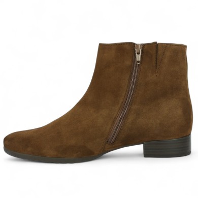 bottines Gabor velours marron grande pointure femme Shoesissime, vue intérieure