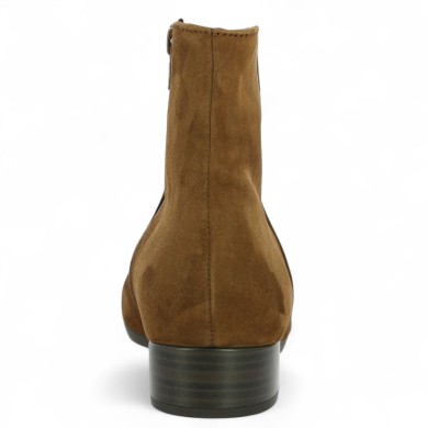 Danae - Small brown velvet heel boot - Gabor large size boots - Shoesissime