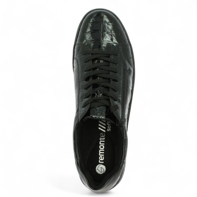 Baskets vernis croco femme grande taille Shoesissime, vue dessus