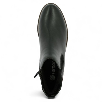 Gemma - D2Q70-00 Boots noire élastique Remonte - Bottines femme grande taille - Shoesissime