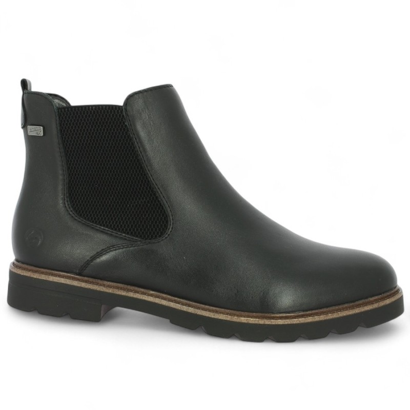 Gemma - D2Q70-00 Boots noire élastique Remonte - Bottines femme grande taille - Shoesissime