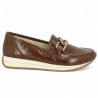 Bruna - D0H15-25 Women's brown patent loafer - Chaussures Remonte grande taille - Shoesissime