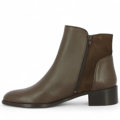 Gayane - Brown leather ankle boot - Boots 42, 43, 44, 45 - Shoesissime